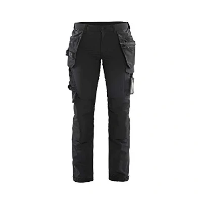 Afbeelding van Blaklader Dames 4 weg stretch werkbroek 7192 1645 Zwart/Donkergrijs D22