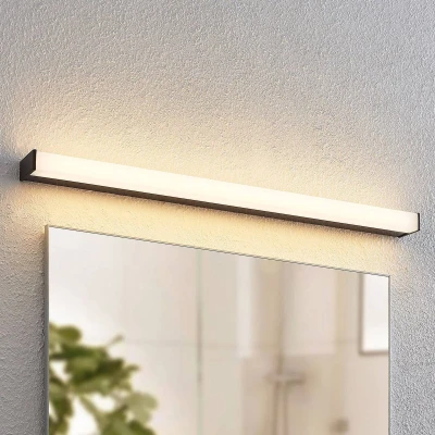 Afbeelding van Lindby Wandlamp 1licht aluminium, staal, acryl H: 4 cm mat zwart, wit Inclusief lichtbron