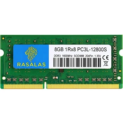 Afbeelding van Rasalas 8GB 1Rx8 PC3L 12800S DDR3L 1600MHz SODIMM DDR3 1600 RAM 1.35 V CL11 204 Pin PC3 12800 Laptop Geheugen