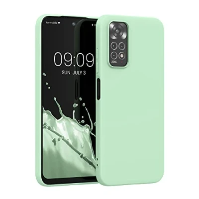 Afbeelding van kwmobile telefoonhoesje geschikt voor Xiaomi Redmi Note 11 / 11S Hoesje smartphone Back cover in mat mintgroen