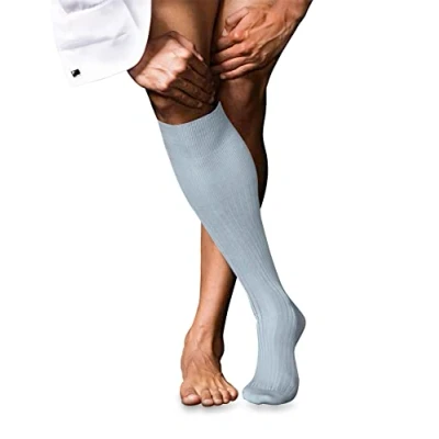 Afbeelding van FALKE Heren Kniekousen No. 10 M KH Katoen Lang eenkleurig 1 Paar, Blauw (Light Blue 6594), 45 46