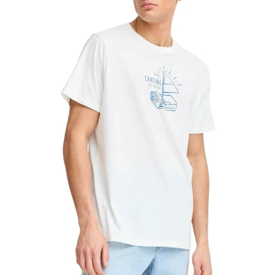 Afbeelding van Solid Odell Tshirt print, Heren, Maat: Medium, Off white