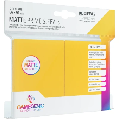 Afbeelding van Gamegenic Sleeves Matte Prime Yellow (100 stuks)