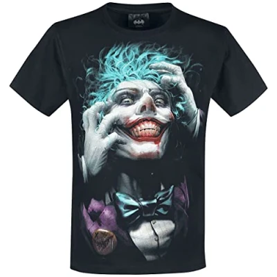 Afbeelding van Spiral Batman Heren Tshirt L JOKER FREAK Zwart