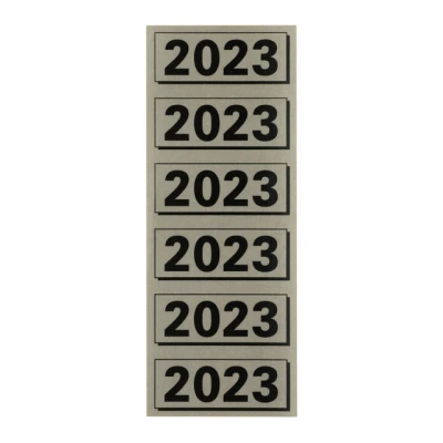 Afbeelding van Rugetiket Elba 2023 57x25mm grijs