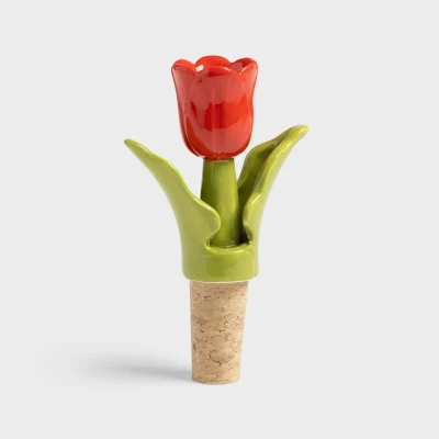 Afbeelding van &amp;Klevering Flessenstop tulp rood