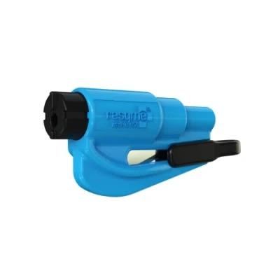 Afbeelding van Resqme The Original Emergency Keychain Car Escape Tool, 2 in 1 veiligheidsgordelsnijder en raambreker, gemaakt de VS, blauwe compacte noodhamer