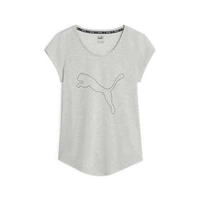 Afbeelding van Puma heather CAT Tshirt print, Dames, Maat: XS, Light gray