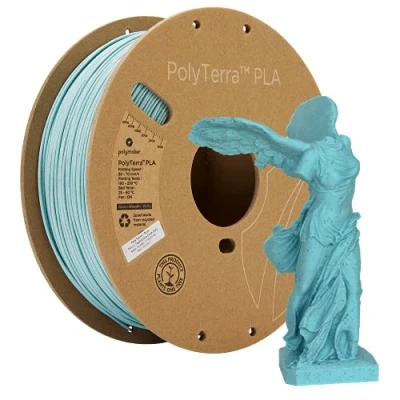 Afbeelding van Polymaker 70942 PolyTerra Filament PLA kunststof Gering kunststofgehalte 1.75 mm 1000 g Leigrijs 1 stuk(s)