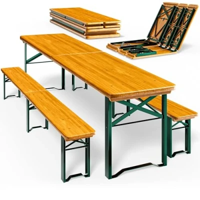 Afbeelding van Biertafel set 3 delig 220cm opvouwbaar