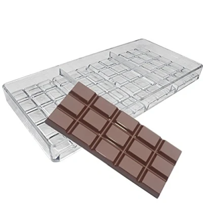 Afbeelding van Goldbaking Chocolade Bar Maker Injectie Harde Polycarbonaat Schimmel PC Candy Mould, Transparant, 27.5*13.5*2.4cm