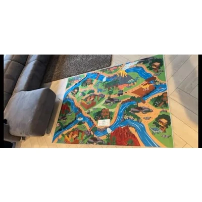Afbeelding van speelkleed anti slip dino fun speeltapijt dinofun speelmat kindertapijt 140 x 200 cm wasbaar antislip