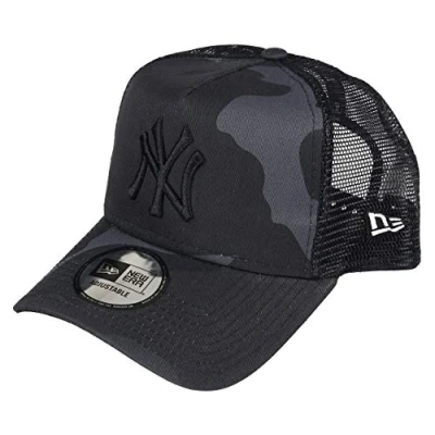 Afbeelding van New Era York Yankees verstelbaar frame, truckerpet, camouflage, Essential Dark Camo, eenheidsmaat
