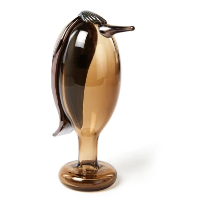 Afbeelding van Iittala Waiter vogel van glas 20 cm Bruin