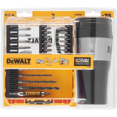 Afbeelding van DeWalt Accessoires DT70707 QZ 25 delig bitset in tough case cassette Met thermische mok