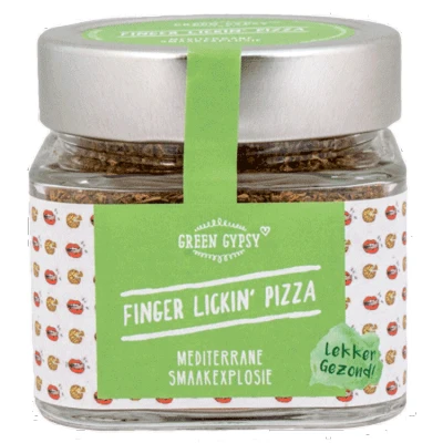 Afbeelding van Green Gypsy Spices Finger Lickin&#039;Pizza mix (50 gr)
