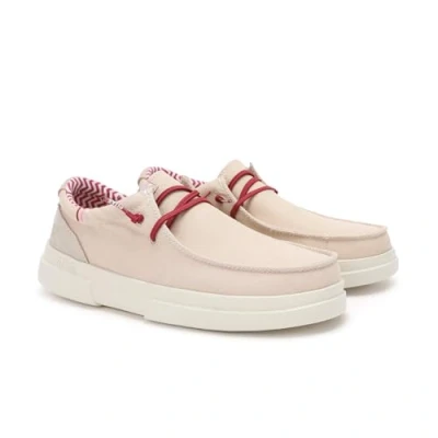 Afbeelding van Walk in Pitas Sportieve veterschoenen, Dames, Maat: 38, Beige Leer en textiel