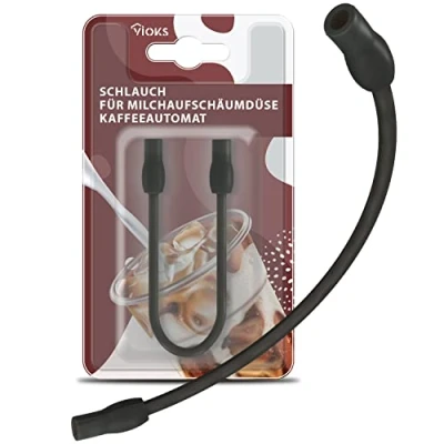 Afbeelding van VIOKS Melkslang melkbuis vervanging voor Siemens 12004554 melkopschuimer slang opschuimmondstuk 220 mm koffiezetapparaat Vero Aroma en EQ6 Series 300 500 700 accessoires volautomatische