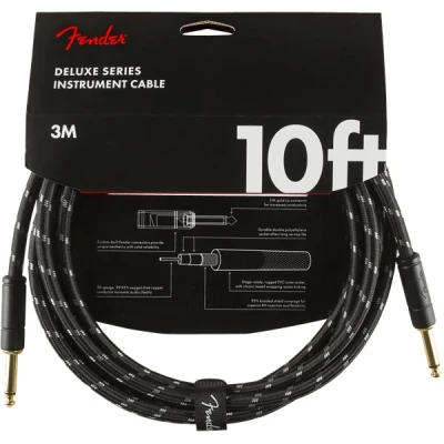 Afbeelding van Fender Deluxe Series Instrument Cable 3 meter Black Tweed