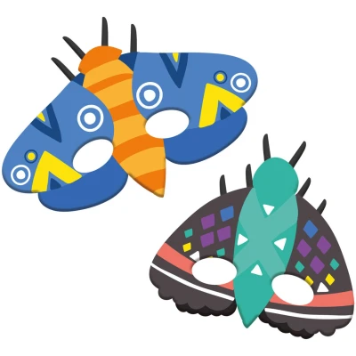 Afbeelding van Folat Papieren maskers buzzing bugs 6 stuks