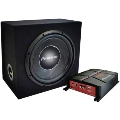 Afbeelding van Pioneer GXT 3730B Subwoofer en Versterker, Zwart, 1400 Watt, 2 Stuks