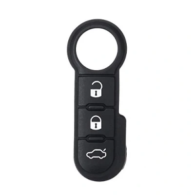 Afbeelding van Auto Fob Remote Key Case 3 Knoop Rubber Pad Voor Fiat 500 Panda Abarth Punto
