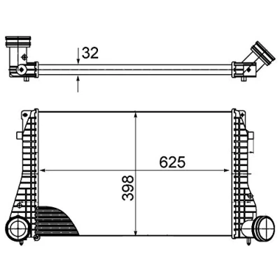 Afbeelding van Mahle Original Interkoeler CI 482 000S