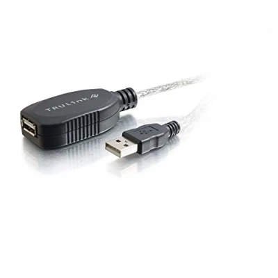Afbeelding van C2G 12m Active USB 2.0 A manspersoon To vrouwtje zwart Extension kabel, Long Distance Lead...