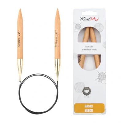 Afbeelding van KnitPro K35368 Rondbreinaald, berkenhout, bruin, 12 mm