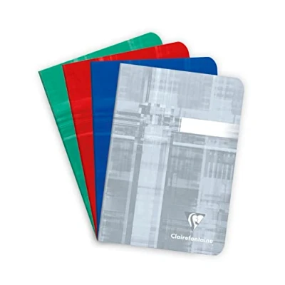 Afbeelding van Clairefontaine 3640C Geniet Notitieboekje 10,5x14,8 cm 96 Blanco Witte Pagina&#039;s Papier 90 g Kartonnen Cover met Gekleurde Laminering Willekeurige Kleur