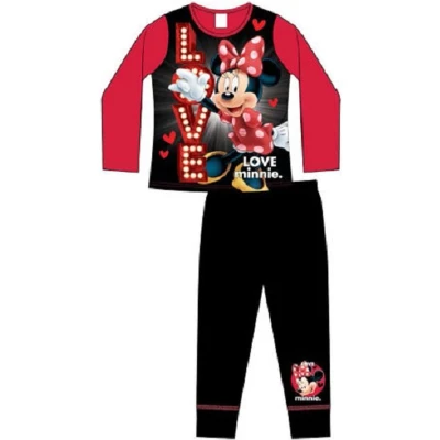 Afbeelding van Minnie Mouse pyjama maat 140 Love pyama rood met zwart