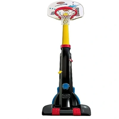 Afbeelding van Little Tikes Gemakkelijk op te slaan basketbal Set, Buitenplezier zomer, in hoogte verstelbaar, Zelf vermakend, Actief spelen, Inclusief junior ball, Voor peuters van 12 maanden tot 6 jaar