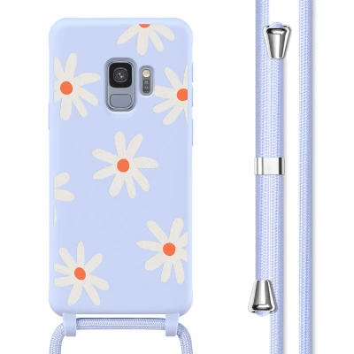 Afbeelding van Samsung Galaxy S9 Hoesje Siliconen en TPU (zacht) imoshion Softcase/Koordhoesje/Backcover Lila Flower Distance Telefoonhoesje