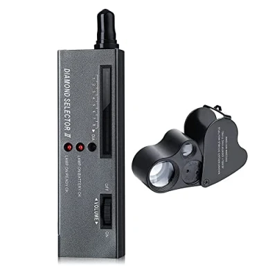 Afbeelding van TsoLay Diamond Tester sieraden diamant detector edelsteen diamanttester pen 30X 60X verlichte oogloep onderscheidend gereedschap