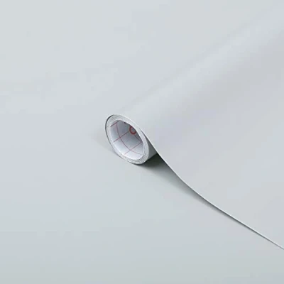 Afbeelding van d c fix Plakfolie, effen, zijdemat, lichtgrijs, zelfklevende folie, waterdicht, realistische decoratie voor meubels, tafel, kast, deur, keukenfronten, meubelfolie, decoratiefolie, behang, 67,5 cm x 2