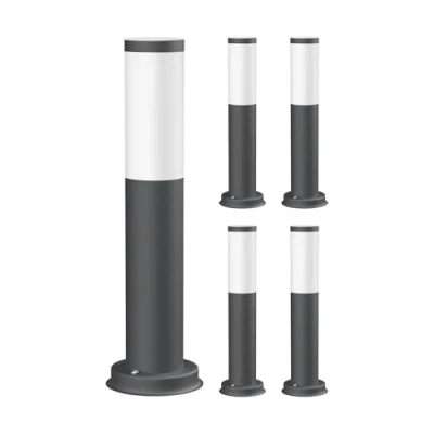 Afbeelding van ledscom.de 5 st. padlamp/paallamp/tuinlamp PORU voor buiten, IP44, 39 cm, antraciet, 1x E27 max. 40W