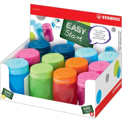 Afbeelding van Puntenslijper STABILO Easy 4500 3 in 1 assorti rechts en linkshandig kleur
