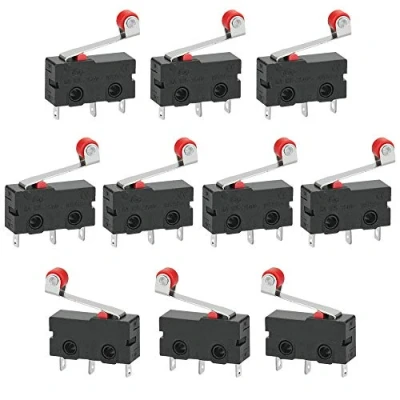Afbeelding van GOLRISEN 10 stuks microschakelaars eindschakelaar met rolhendel 250 V 5 A SPDT 1NO 1NC eindschakelaars mini miniatuur schakelaar limiet switch 3 pinnen voor Arduino mechanische elektronische apparaten