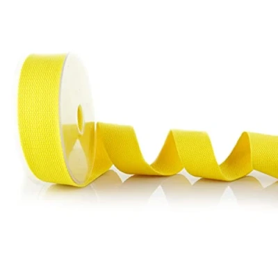 Afbeelding van Trimz Webbing, Katoen, Geel, 5m x 40mm