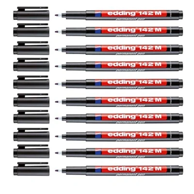Afbeelding van edding Permanent Pen 142 M, 1 mm, zwart (10 stuks)