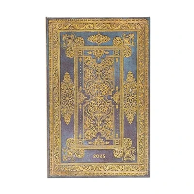 Afbeelding van Blue Luxe (Luxe Design) Maxi 12 month Horizontal Hardback Dayplanner 2025 (Elastic Band Closure)