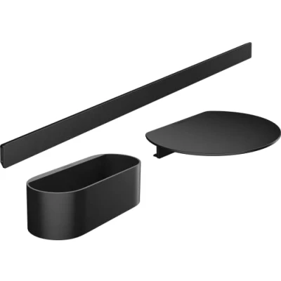 Afbeelding van hansgrohe wallstoris bundelsetset bad mat zwart 27966670