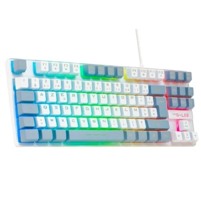 Afbeelding van Gaming toetsenbord The G Lab KEYZ CAESIUM RGB Wit &amp; Grijs TKL