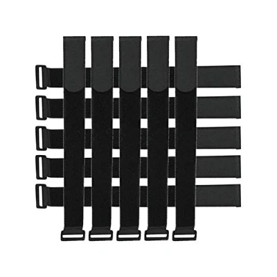 Afbeelding van CZ Store Verstelbare Kabelbinders 10 Pak 45CM ✮LEVENSLANGE GARANTIE✮ Robuuste Klittenband Riemen met Plastic Gesp, Opslag Management voor Computer snoeren, Oplaadkabels, Oortelefoons