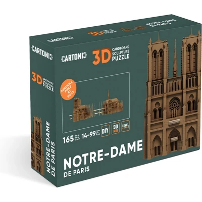 Afbeelding van CARTONIC NOTRE DAME 3D puzzel DIY Ecologiosch kinderen en volwassenen decoratie cadeau