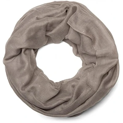 Afbeelding van styleBREAKER edele glinsterende lussen sjaal, effen kleuren, buissjaal, dames 01018090, Farbe:Taupe