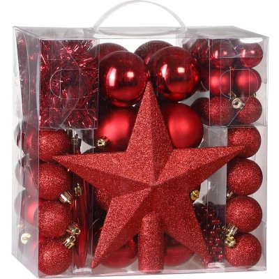 Afbeelding van Kerstversiering rood, kerstdecoratie