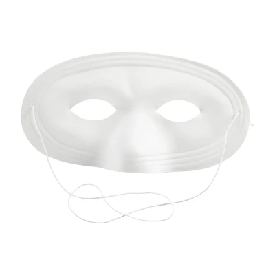 Afbeelding van Creotime Half Masker 10 X 17,5 Cm Wit Kunststof