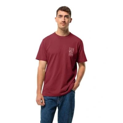 Afbeelding van Jack Wolfskin Tshirt print, Heren, Maat: Small, Deep ruby
