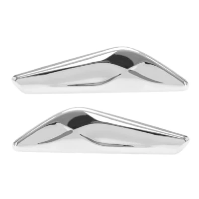Afbeelding van YINETTECH 1 Paar Voorspatbord Trim Chrome Compatibel met BMW X3 F25 X4 F26 2013 2017 51117338570 51117338569 Rechts Links Fender Finisher Cover